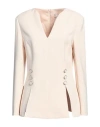 Simona Corsellini Woman Top Cream Size 8 Polyester, Elastane In White