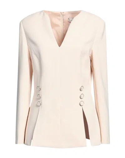 Simona Corsellini Woman Top Cream Size 8 Polyester, Elastane In White