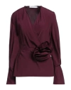 Simona Corsellini Woman Top Deep Purple Size 2 Acetate, Silk
