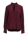Simona Corsellini Woman Top Deep Purple Size 6 Acetate, Silk In Purple