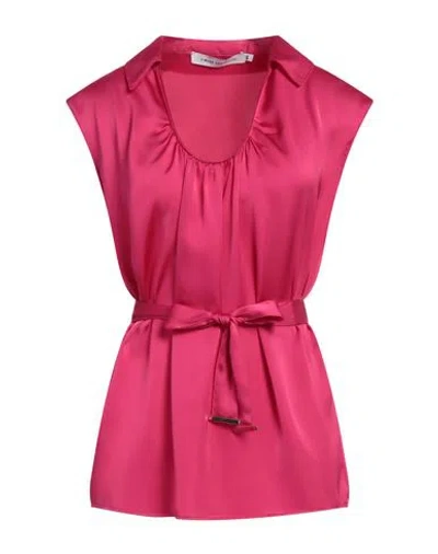 Simona Corsellini Woman Top Fuchsia Size 10 Polyester In Pink