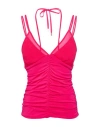 Simona Corsellini Woman Top Fuchsia Size 4 Viscose, Elastane In Pink
