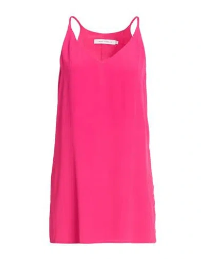 Simona Corsellini Woman Top Fuchsia Size 6 Acetate, Silk In Pink
