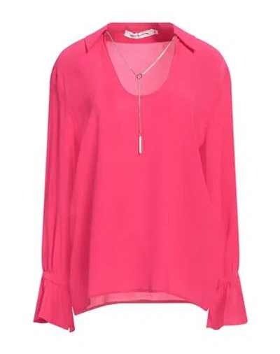 Simona Corsellini Woman Top Fuchsia Size 6 Silk In Pink