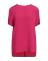 Simona Corsellini Woman Top Fuchsia Size M Acetate, Silk In Pink