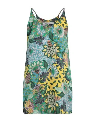 Simona Corsellini Woman Top Green Size 10 Polyester