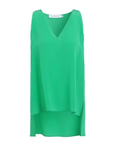 Simona Corsellini Woman Top Green Size 6 Silk