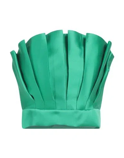 Simona Corsellini Woman Top Green Size 8 Polyester