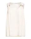 Simona Corsellini Woman Top Ivory Size 6 Acetate, Silk In White
