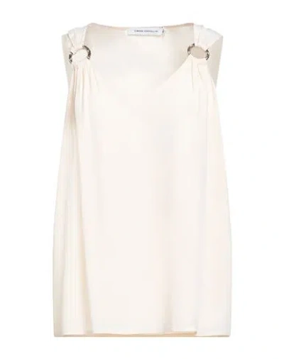 Simona Corsellini Woman Top Ivory Size 6 Acetate, Silk In White