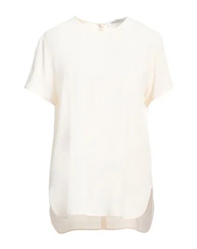 Simona Corsellini Woman Top Ivory Size S Acetate, Silk In White