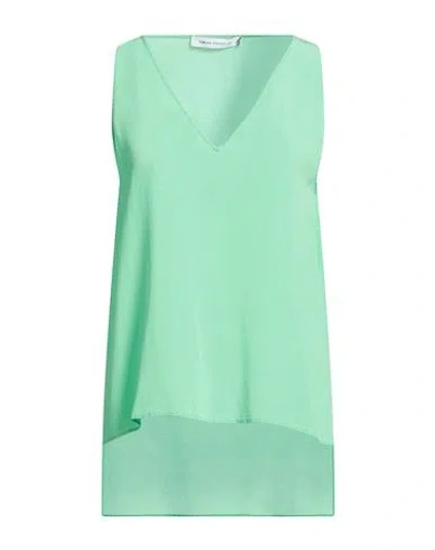 Simona Corsellini Woman Top Light Green Size 8 Silk