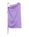 Simona Corsellini Woman Top Light Purple Size 12 Polyester