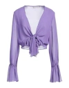 Simona Corsellini Woman Top Light Purple Size 8 Polyester In Purple