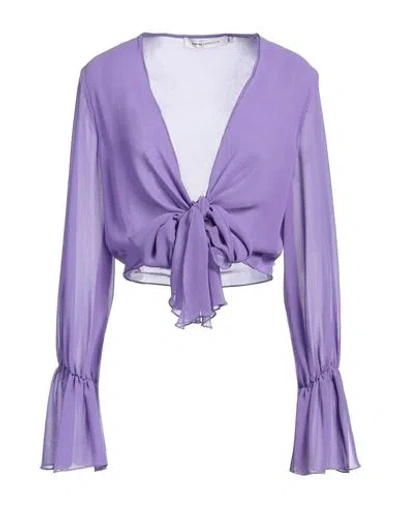 Simona Corsellini Woman Top Light Purple Size 8 Polyester