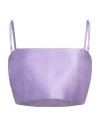 Simona Corsellini Woman Top Lilac Size 8 Polyester In Purple