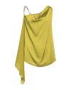 Simona Corsellini Woman Top Lime Green Size 10 Polyester In Green