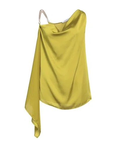 Simona Corsellini Woman Top Lime Green Size 10 Polyester