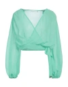 Simona Corsellini Woman Top Lime Green Size 6 Polyester In Green