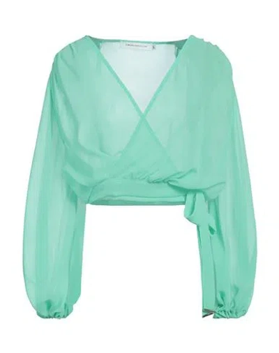 Simona Corsellini Woman Top Lime Green Size 6 Polyester