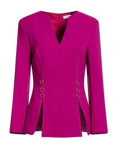 Simona Corsellini Woman Top Magenta Size 4 Polyester, Elastane In Pink