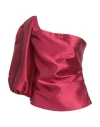 Simona Corsellini Woman Top Magenta Size 8 Polyester In Magenta