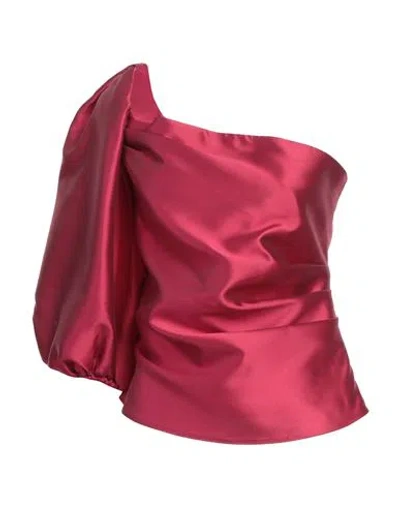 Simona Corsellini Woman Top Magenta Size 8 Polyester