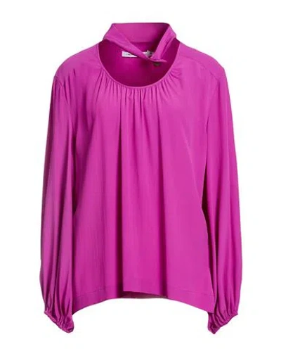 Simona Corsellini Woman Top Mauve Size 12 Acetate, Silk In Purple