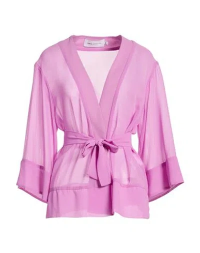 Simona Corsellini Woman Top Mauve Size 8 Polyester In Pink