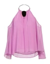 Simona Corsellini Woman Top Mauve Size 8 Polyester In Purple