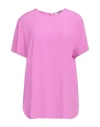 Simona Corsellini Woman Top Mauve Size L Acetate, Silk In Purple