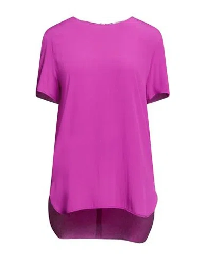Simona Corsellini Woman Top Mauve Size S Acetate, Silk In Purple