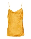 Simona Corsellini Woman Top Ocher Size 6 Viscose In Yellow