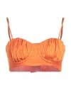 Simona Corsellini Woman Top Orange Size 4 Viscose