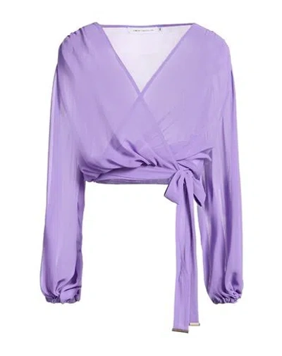 Simona Corsellini Woman Top Purple Size 4 Polyester