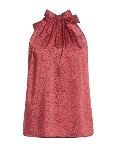 Simona Corsellini Woman Top Red Size 4 Polyester