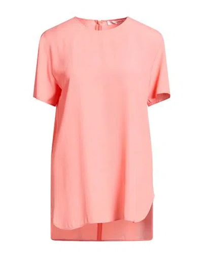 Simona Corsellini Woman Top Salmon Pink Size S Acetate, Silk In Orange