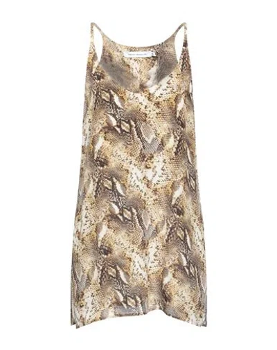Simona Corsellini Woman Top Sand Size 2 Silk In Beige