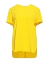 Simona Corsellini Woman Top Yellow Size S Acetate, Silk In Yellow