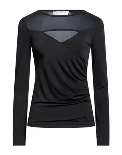 Simona Corsellini Woman T-shirt Black Size S Polyester, Elastane, Polyamide