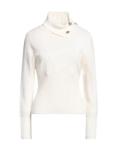 Simona Corsellini Woman Turtleneck Ivory Size L Merino Wool, Cashmere In White
