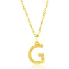 Simona Croissant Initial Pendant Necklace In Gold- G