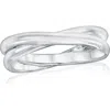 Simona Crossover Ring In Silver