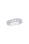 Simona Cubic Zirconia Band Ring In Metallic