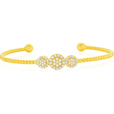 Simona Cubic Zirconia Bangle Bracelet In Gold