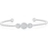 Simona Cubic Zirconia Bangle Bracelet In Silver