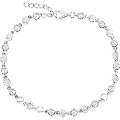 Simona Cubic Zirconia Bracelet In Silver