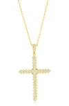 Simona Cubic Zirconia Cross Pendant Necklace