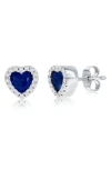 Simona Cubic Zirconia Heart Stud Earrings