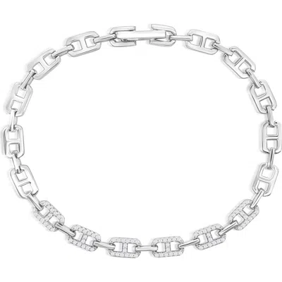 Simona Cubic Zirconia Marina Bracelet In Silver